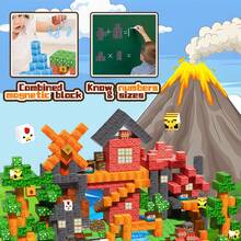 Magnetic Building Tiles Set, Includes Farm & Handcraft Themes, Children's Educational STEM Toys, With Iron Box Storage, Creative Gift For 3-8 Years Old Boys And Girls