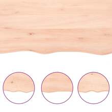 Estantería de pared Larryhot 80x20x4 cm madera maciza de roble sin tratar, Adaptable a múltiples estancias (entrada, baño, despacho), estructura robusta, fácil de montar, ideal para almacenaje y decoración - Marrón - Ver 5