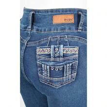 Women's Colombian Skinny Jeans - Rửa trung bình - Xem 2