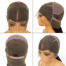 360 Straight Lace Front Wigs Glueless Long Straight Hair Lace Front Wig Pre Plucked Synthetic HD Lace Front Wig 28-32inch Natural Black,613,1B99J - Multicolor - View 10