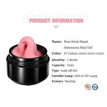 BORN PRETTY Nail Art Non-Sticky Extension Gel, Can Be Hand-Shaped For Glossy Nail Sculpting, Moldable UV Gel - Trong sáng - Xem 6