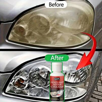 Car Headlight Restoration Kit - Repairs Yellow, Scratched, And Hazy Headlights, Restores 90% Brightness, Simple DIY For Front And Rear Car Lights