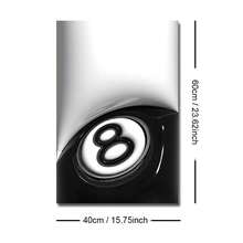 1/3 件无框黑星 8 球墙壁艺术海报帆布印刷极简主义酷炫城市街头艺术时髦画作适用于宿舍、客厅、卧室、现代家居装饰、男士礼物 - 彩色 - 查看 22