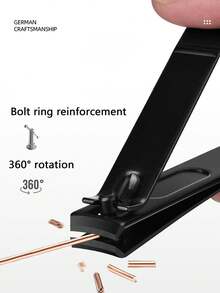 Bộ dụng cụ làm móng tay và móng chân chuyên nghiệp 12/26 món, bộ kìm cắt móng, dụng cụ chăm sóc móng bằng thép không gỉ kèm hộp đựng du lịch, màu đen. - màu đen - Xem 11