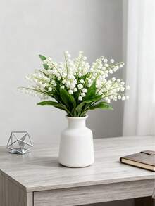 1/80 bông hoa linh lan trắng nhân tạo tinh tế - Trang trí tinh tế, chân thực và lâu dài cho đám cưới, nhà ở và không gian ngoài trời - Hoàn hảo cho ngày lễ tình nhân, kỷ niệm và những dịp đặc biệt - trắng - Xem 3