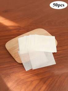 50pcs Round Parchment Paper Sheets,Non-Stick Waterproof Oil Proof Meat Wrapping Paper Squares,White Paper, Hamburger Paper, Round Food Mat Paper, Oil-Absorbing And Oil-Proof Paper, Non-Stick Food Paper, Healthy Baking Paper - Multicolor - View 5