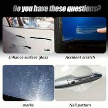 Bộ sáp sửa chữa vết xước xe hơi đa năng, kem tẩy vết xước và vết xoáy trên xe hơi, kem đánh bóng và tẩy lông, kem sửa chữa loại bỏ vết xước phù hợp với mọi loại xe, hợp chất mài mòn thân xe và bánh xe, sáp chống trầy xước - 1 miếng + miếng bọt biển - Xem 7