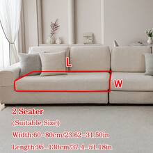 1 Vỏ bọc đệm ghế sofa chống trượt bằng vải Jacquard sang trọng, mềm mại và thân thiện với da, thân thiện với thú cưng, vỏ bọc ghế sofa chống trầy xước, phù hợp với ghế sofa kết hợp hình chữ L và ghế sofa 1/2/3/4 chỗ ngồi (bán riêng lẻ), đa năng cho mọi mùa - Màu be - Xem 18