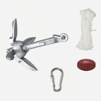 Kayak Canoe Jet Ski  Paddle Board Folding Grapnel Anchor Kit 0.7kg/1.5kg With Rope