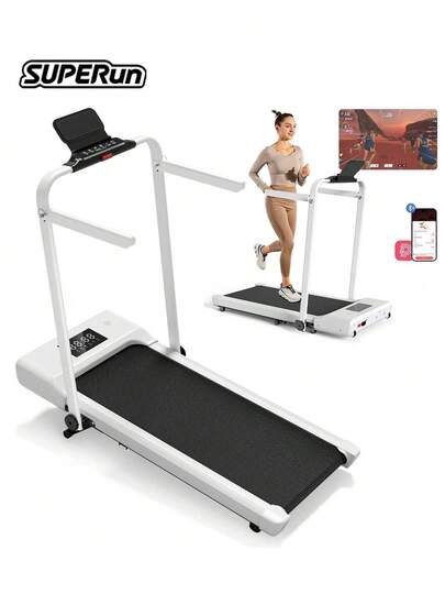 3-In-1 Foldable Walking Pad Treadmill With Handle, 9% Incline, 7.5 MPH, 300 Lbs Capacity, App Control, Training Programs & Multi-User Racing Walkingpad For Home