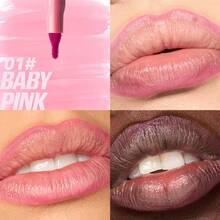 1PC Long-Lasting Waterproof Lip Liner Pencil, Velvet Brush Head Soft And Comfortable - Matte Finish, Non-Sticky Formula, 24-Hour Smudge & Transfer Proof, With Precision Applicator Pen - Non-Drying Formula - Ideal Gift For Everyday & Special Events - 彩色 - 查看 8