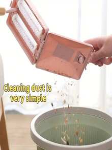 1pc Multipurpose Reusable Cleaning Brush, Handheld Vacuum Cleaner, Home Bedding Sofa Lint Remover, Pet Hair Remover, Clothes Lint Cleaner Tool With Handle And Dual Wheels, Requires Simple Assembly, Refer To Video For Usage Instructions - Multicolor - View 9