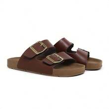 Unisex  Sandal Adjustable Anti-Stress Soft Comfortable Casual Everyday - 鏽棕色 - 查看 3
