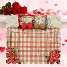 1/108 peças Slogan do Dia dos Namorados, Coração, Floral, Padrão Xadrez, Bandeira de Decoração de Mesa Impressa Digitalmente - 100% Poliéster, Decoração Sazonal para Casa, Cozinha e Sala de Jantar, Vários Tamanhos, Decoração Durável com Tema do Dia dos Namorados, Adequada para Reuniões Familiares, Festas e Celebrações de Feriados