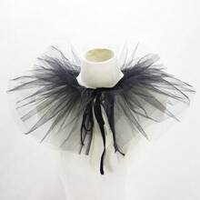 1pc Fashion Elegant Multi-Layer Mesh Puffy Fake Collar Palace Style Retro Fake Collar Decorative Collar For Women - White - View 6