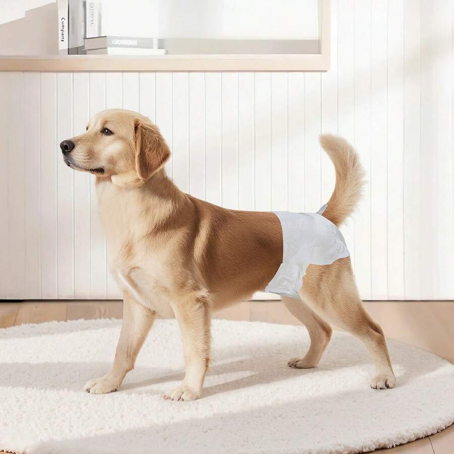 Disposable Dog Diapers, Super Absorbent Female Dog Diapers, 360° Leak-Proof Female Doggy Pet Diaper With Wetness Indicator For Heat Period, Training, Incontinence - M, 96 Count (2 Packs Of 48) - M Size 96 Count (2 Packs Of 48) - View 1