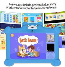 Tableta infantil de 7 pulgadas con tableta infantil IWAWA Android 10, máquina tutora inteligente de aprendizaje - Azul - Ver 3
