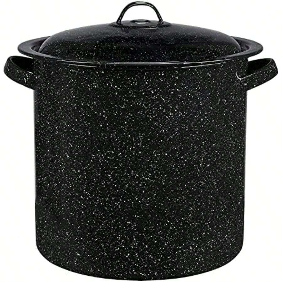Cinsa Olla Recta con tapa, Acero vitrificado (, )(14.4 L Negro) - Tipo 1 - Ver 1