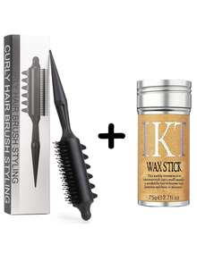 Curl Defining Brush For Curly & Wavy Hair – Styling Detangling Comb With Pointed Tail, Anti-Frizz, Smooth & Volumizing Hair Tool, Perfect For Salon Or Home Use, Brush, Wooden Comb, Hair Brush Comb, Barber, Brush, Slick Back Brushes, Brush Hair Comb Hair, Curly Hair Brush, Detangling Brush, Ball Brush, Hair Comb, Christmas, Barbershop, Hairdressing - Multicolor - View 15