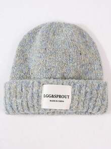 قبعة محبوكة من الصوف المخلوط بالقماش الأبيض، فضفاضة للنساء، مقاومة للرياح للخريف والشتاء، قبعة صوفية للاستخدام الخارجي