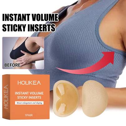 Esponja cojín de pecho autoadhesivo apretado voluptuoso cojín de pecho completo levantar el pecho de las mujeres fuerte anti-caída