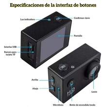Cámara de acción impermeable 1080P 12MP Full HD cámara deportiva submarina 30M, videocámara de gran angular de 140 grados con múltiples accesorios - aleatorio - Ver 11