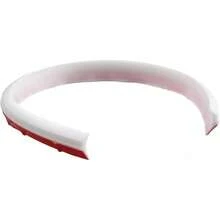 Waterstop - Tira de ducha para umbral de agua, autoadhesiva, silicona, impermeable, barrera para baño y cocina (blanco, 100 cm) - blanco 50cm - Ver 1