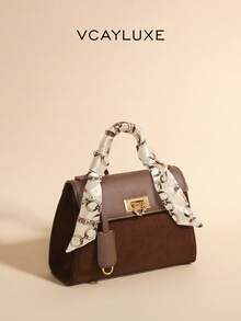 Fashionable Versatile Handbag, Contrast Color Minimalist Crossbody Bag, Unique Shoulder Bag, Suitable For Commuting, Work, Dating, And Gift Giving