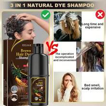 100ml,Brown Dyeing Shampoo, Gentle And Quick Coloring, Even Hair Color, Long-Lasting Color Lock Without Fading, Adds Hair Color Luster, Does No Harm To Hair, Fashionable Hair Color Shampoo - màu nâu - Xem 7