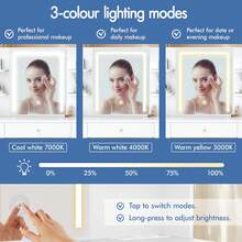 ALFORDSON Dressing Table With Mirror, LED Lights, Socket, Vanity Table With 5 Drawers, 2 Cabinets And 6 Shelves, Vanity Table For The Bedroom Dressing Room, White - 白色 - 查看 2