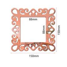 1pc Acrylic Floral Pattern Mirror Switch Sticker, Home Decor For Room, Living Room, Porch - Rose Gold - View 2