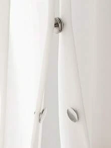 16/24 Pairs Classic Metal Curtain Magnetic Buckle Strap With Rear Nail, Suitable For Home, Bedroom, And Office Curtains - Easy To Install, Tool Free, Reusable - Silver - View 4