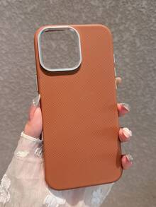 优雅皮革纹理橙色手机壳适用于 17 Pro Max/17 Pro/17 Air/17/16 Pro Max/16/16 Pro/16 Plus/15/15 Pro Max/15 Pro/15 Plus/11/12/13/14 Pro Max/12 Pro/12 Pro Max/13 Pro/13 Pro Max/14 Pro/14 Pro Max/14 Plus，软壳 - 橙色-新升級版 - 查看 6