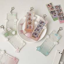 Transparent Angel Wings Acrylic 4-Frame Card Holder, 4-Grid Acrylic Idol Fandom Hanging Accessory - Multicolor - View 11