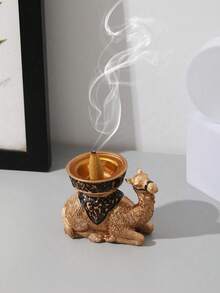 1个树脂创意立式骆驼香炉，适用于客厅、书房、卧室、餐厅等空间，是斋月、情人节、母亲节、感恩节等节日的最佳礼物。 - 彩色 - 查看 4