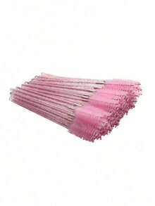 50PCS Disposable Mascara Wands, Nylon Bristle Eyelash Brush Spoolies, Unscented Eyebrow Extension Applicator With ABS Plastic Rod, Normal Skin Compatible - Pink And Black Wand Set,Daily Necessities, Back To School Supplies, Gifts For Ladies, Christmas Gifts, Home Decor - 粉色 - 查看 8