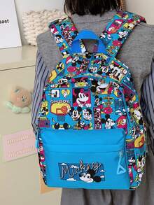 Disney Ba lô 1 chiếc, Ba lô đi dạo phố, Túi trẻ em nhiều màu, Túi đựng đồ dùng văn phòng phẩm, Túi tote đa năng, Thích hợp để mua sắm, tụ tập, làm quà tặng ngày lễ - Balo - Xem 7