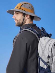 1pc Unisex Bucket Hat | Wide Brim Sun Protection Hat, Contrast Stitching, Suitable For Fishing, Beach And Other Outdoor Activities | Breathable Outdoor Camping Hat, Suitable For Men And Women - Multicolor - View 5