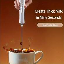 USB Rechargeable Electric Milk Frother, 3-Speed Mini Milk Foamer Drink Mixer For Coffee, Matcha, Latte, Cappuccino, Hot Chocolate, 600mAh - Multi-color Milk Frother - View 4