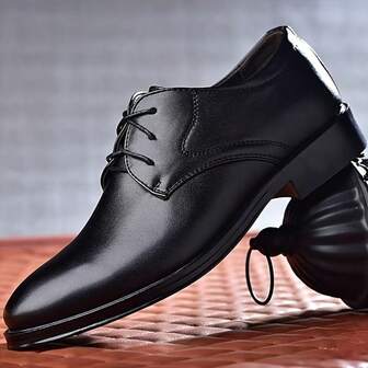 New Men's Business Formal Lace-Up Casual Shoes, Versatile