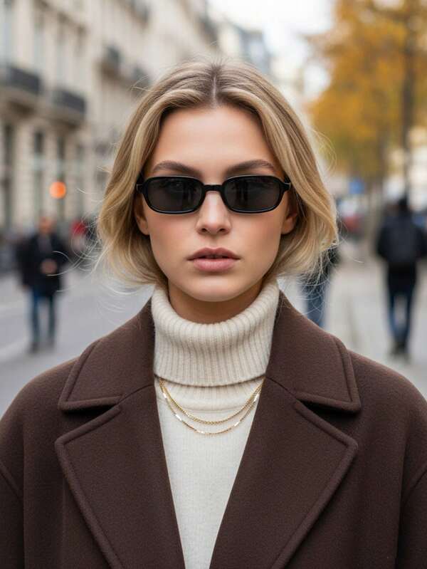 femininos de armação pequena quadrada, adequados para uso diário, 1 peça