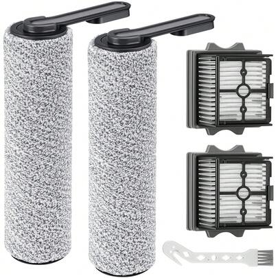 适用于 Tineco ONE S5-COMBO 的替换刷辊和 HEPA 过滤器套装，适用于无绳干湿两用吸尘器的塑料地板附件，不适用于 S5/S5 Pro/S5-Steam 型号