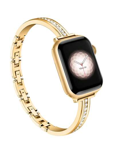 Thin And Slim Women's Simple Gold Chain Strap, Adjustable And Durable Metal Formal AppleWatch Strap For Women, Compatible With AppleWatch 38/40/41/42/44/45/46/49 Mm, Compatible With Series Ultra/Se/11/10/9/8/7/6/5/4/3/2/1