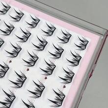 MIXIAOHE Glue-Free Thin Series False Eyelashes Ultra-Thin Natural Cat Eye Style, C Curl, Length 6 To 12 Millimeters, Soft False Eyelashes, DIY Professional Makeup Set, Reusable, Suitable For Beginners And Cosplay Use - 01# - 查看 8