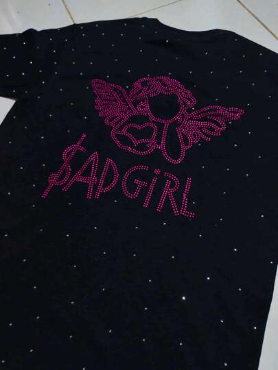 Playera Pedreria Sad Girl