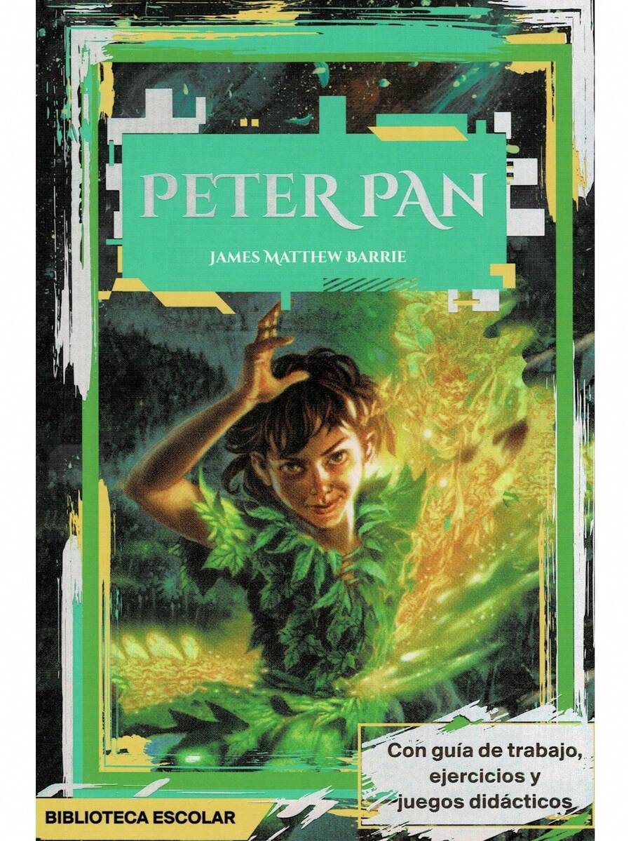 Peter P.  - Libro Del Autor:   James Mathew Barrie  - Colección: Biblioteca Escolar. (Síntesis Del Libro) Edad: + 12 años. Género: Ficción, Aventura.  Formato: Pasta Blanda Páginas: 95 Medidas: 21 cm x 14 cm. - Síntesis del libro - Con Guía de Trabajo – Preguntas De Comprensión Lectora - con Ejercicios y Actividades Didácticas. – Para jóvenes de 12 años en adelante. Peter P. escapó volando por la ventana de su cuarto… Al llegar al País de Nunca Jamás, se convierte en líder de los niños perdidos, quienes habrán de luchar contra el capitán Garfio, pirata aterrado por la presencia del cocodrilo que le arrancó la mano, y su tripulación de rufianes. Una serie de maravillosas aventuras y batallas sin cuartel te esperan en este libro fantástico. - Libro único - Ver 1