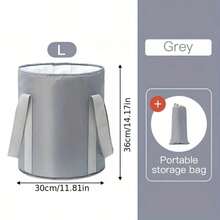 1个可折叠足浴盆，便携式旅行足浴盆，露营洗脚袋，家用足浴盆，旅行保温足浴袋，足浴桶