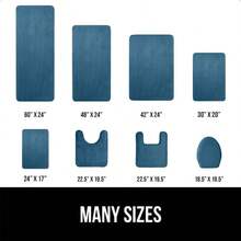 Thick Memory Foam Bathroom Mat Soft Absorbent Bathtub Mats Durable Underside Hine Washable Quick Dry Bathmat Rug Shower And Tub Floor Rugs Bath Accories 61x43 Cm Blue - Blue - View 3