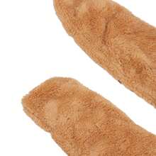 Calcetines largos de pelo para dormir en invierno, suaves, gruesos y transpirables, calcetines de felpa, calentadores de piernas, marrones. - Marrón - Ver 8