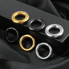 1pc 6mm/8mm Shiny Ear Rings/Ear Plugs, Suitable For Stretched Earlobes, 316 Stainless Steel Material, Piercing Jewelry - 1103 - View 2